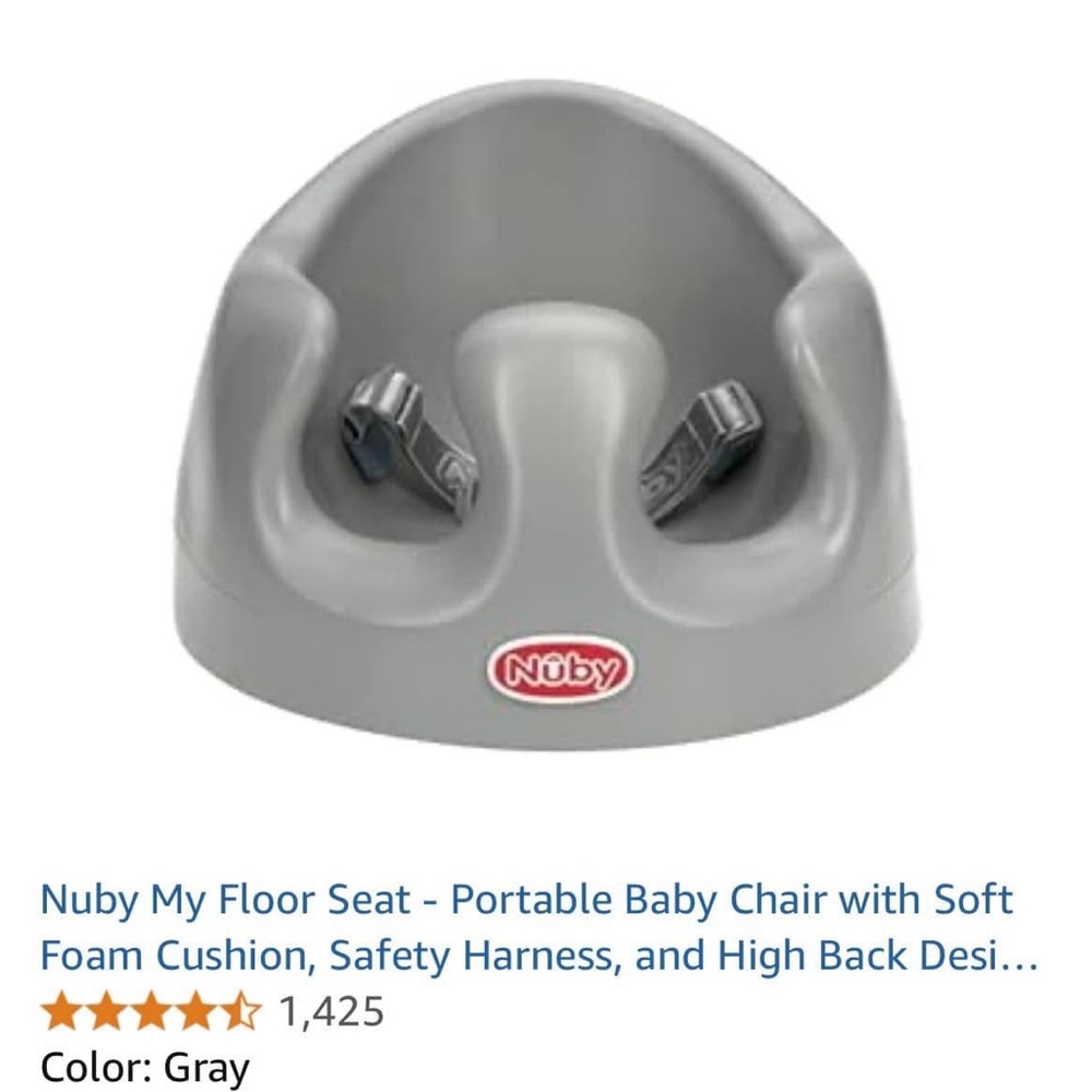 Nuby floor seat in grey.